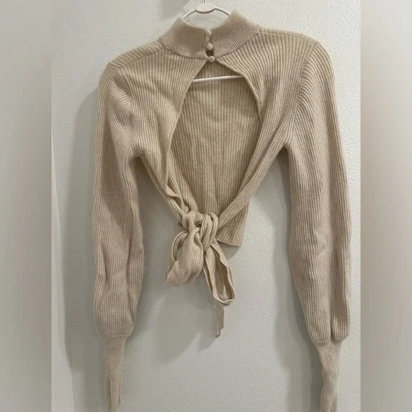 - Reformation Osteria Open Back Sweater -cashmere - Picture 3 of 6